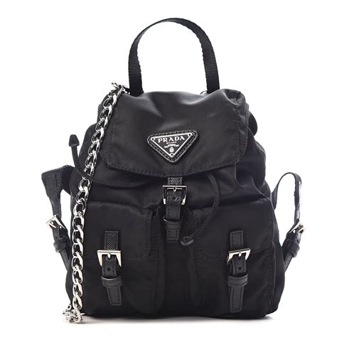 tracolla prada tessuto vela|PRADA Nylon Vela Mini Cinch Backpack Black .